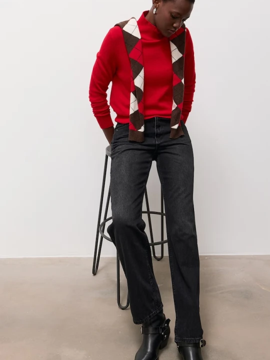 Zdjęcie produktu Answear.LAB jeansy straight damskie szary