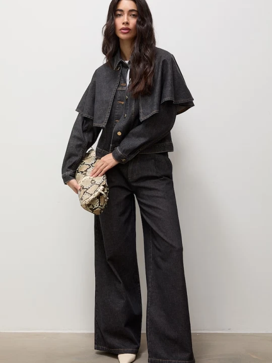 Zdjęcie produktu Answear.LAB jeansy wide leg damskie czarny
