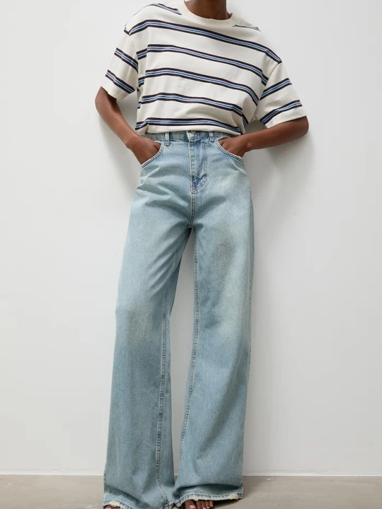 Zdjęcie produktu Answear.LAB jeansy wide leg damskie niebieski