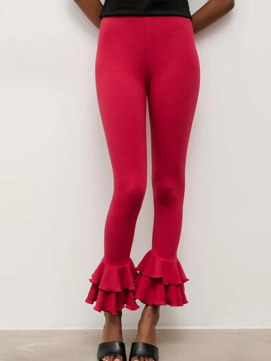 Zdjęcie produktu Answear.LAB legginsy damskie z bawełną czerwony