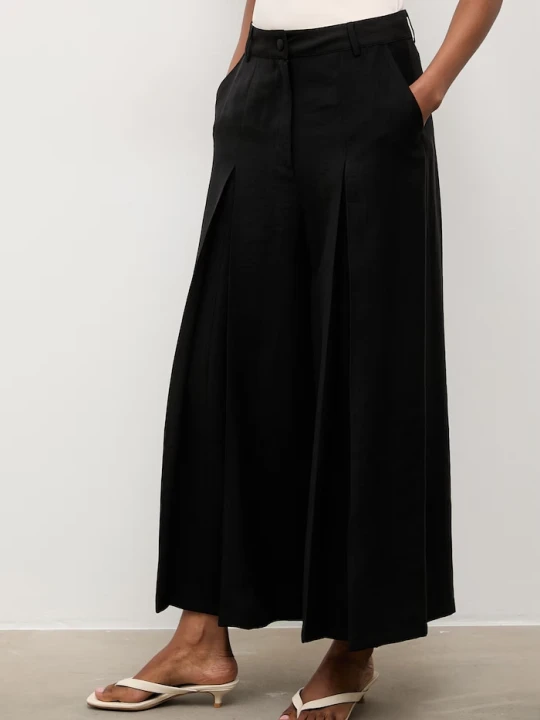Zdjęcie produktu Answear.LAB spodnie culottes damskie z lyocellem czarny