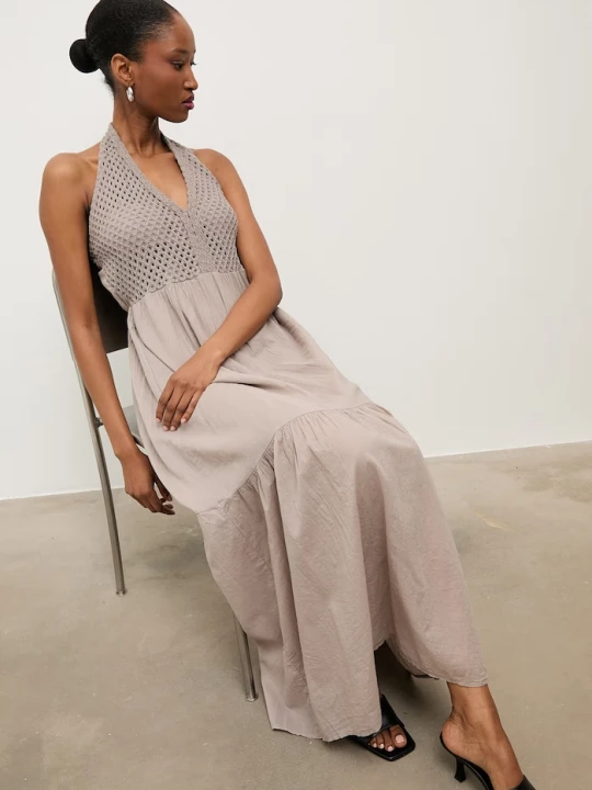 Zdjęcie produktu Answear.LAB sukienka babydoll bawełniana beżowy