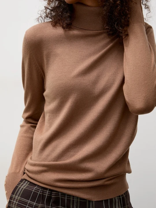 Zdjęcie produktu Answear.LAB sweter damski z dodatkiem wełny brązowy