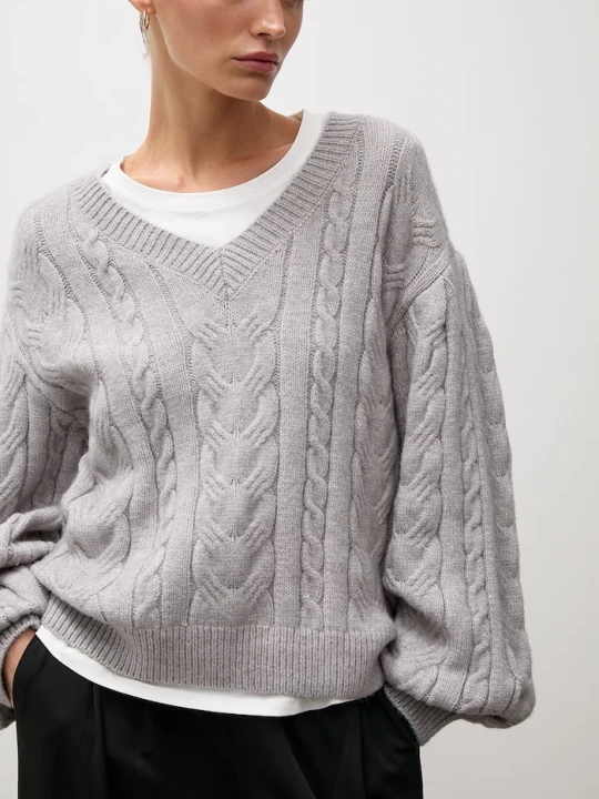 Zdjęcie produktu Answear.LAB sweter damski z wełną szary