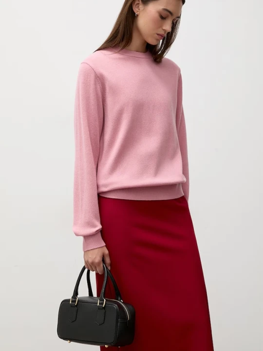 Zdjęcie produktu Answear.LAB sweter damski z wełny merino różowy