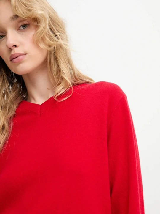 Zdjęcie produktu Answear.LAB sweter z wełny merino czerwony