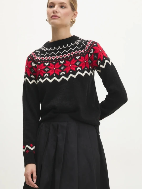 Zdjęcie produktu Answear.LAB sweter z dodatkiem wełny czarny
