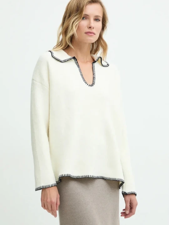 Zdjęcie produktu Answear.LAB sweter z wełną beżowy
