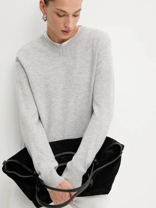 Zdjęcie produktu Answear.LAB sweter z wełny merino szary