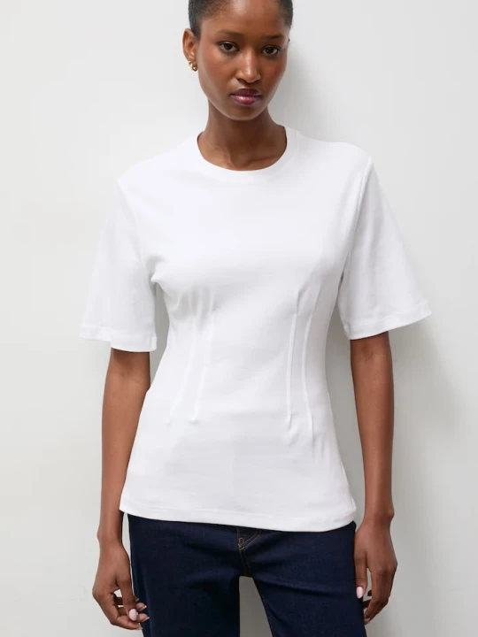 Zdjęcie produktu Answear.LAB T-shirt basic damski bawełniany biały