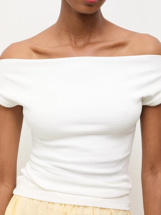 Zdjęcie produktu Answear.LAB T-shirt damski z bawełną biały