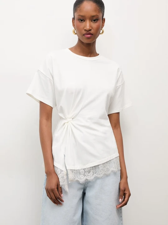 Zdjęcie produktu Answear.LAB T-shirt damski z bawełną biały
