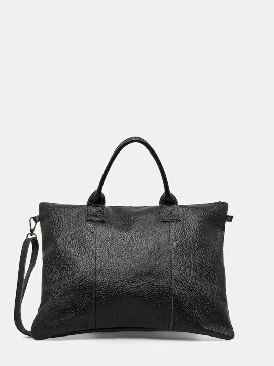 Zdjęcie produktu Answear.LAB torba na laptopa skórzana 37 x 25 x 28 cm czarny