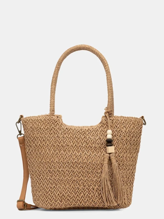 Zdjęcie produktu Answear.LAB torebka crossbody damska pleciona brązowy