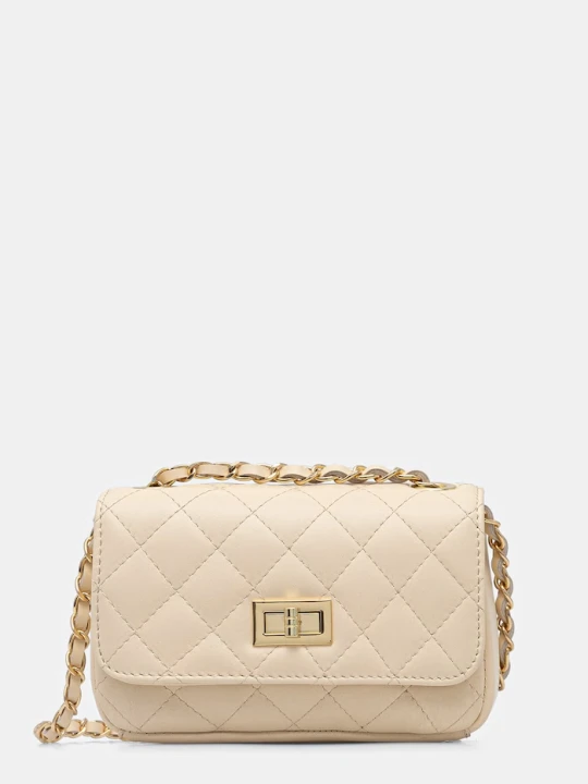 Zdjęcie produktu Answear.LAB torebka crossbody damska skórzana beżowy
