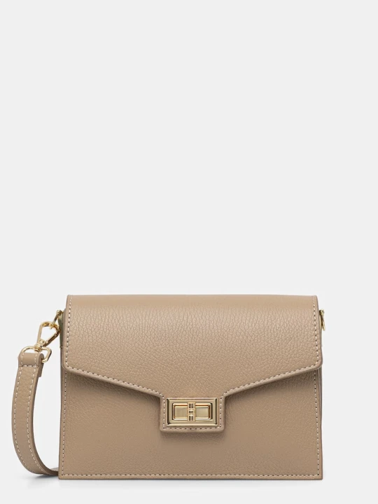 Zdjęcie produktu Answear.LAB torebka crossbody damska skórzana beżowy