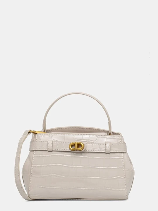 Zdjęcie produktu Answear.LAB torebka crossbody damska skórzana beżowy