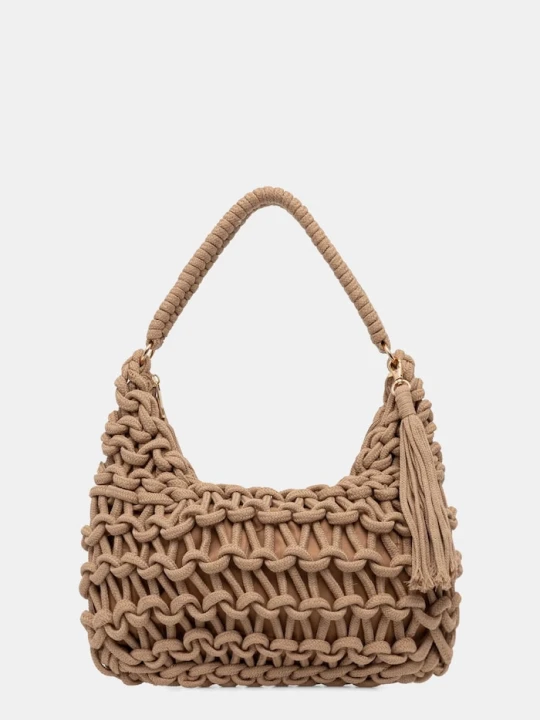 Zdjęcie produktu Answear.LAB torebka hobo damska bawełniana brązowy