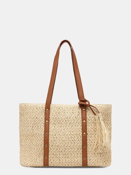 Zdjęcie produktu Answear.LAB torebka shopper damska pleciona beżowy