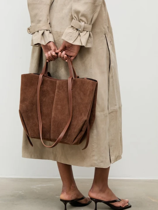 Zdjęcie produktu Answear.LAB torebka shopper damska skórzana brązowy