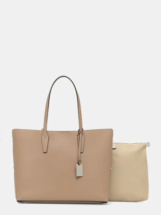 Zdjęcie produktu Answear.LAB torebka shopper damska skórzana beżowy