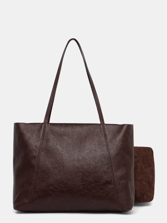 Zdjęcie produktu Answear.LAB torebka shopper damska z imitacji skóry brązowy