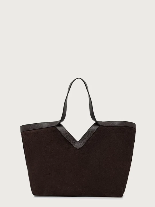 Zdjęcie produktu Answear.LAB torebka shopper damska zamszowa brązowy