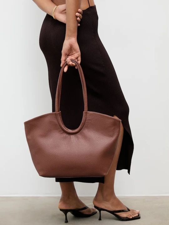 Zdjęcie produktu Answear.LAB torebka shopper damska skórzana brązowy