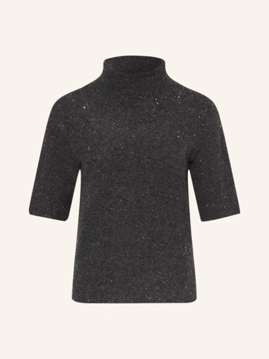 Zdjęcie produktu Antonelli Firenze Sweter Z Dzianiny Dakota Z Kaszmirem I Cekinami grau CZIEMNOSZARY