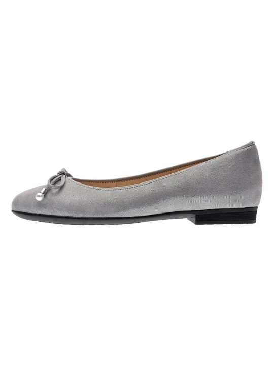 Zdjęcie produktu Ara Shoes Skórzane baleriny w kolorze srebrnym rozmiar: 40