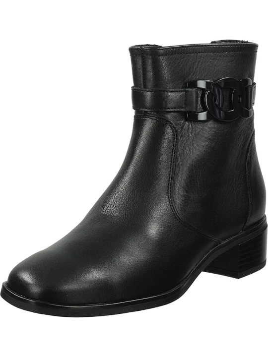 Zdjęcie produktu Ara Shoes Skórzane botki w kolorze czarnym na obcasie rozmiar: 40