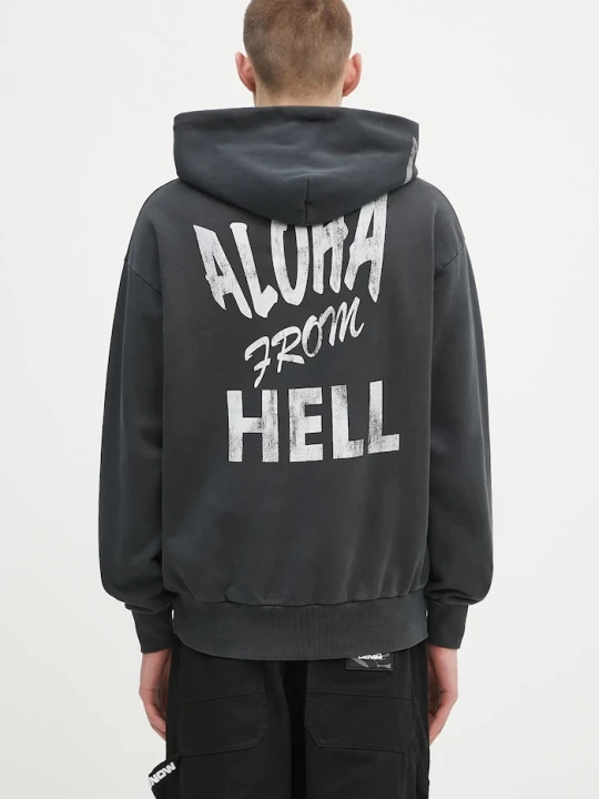 Zdjęcie produktu Aries bluza bawełniana Faded Aloha From Hell Hoodie czarny
