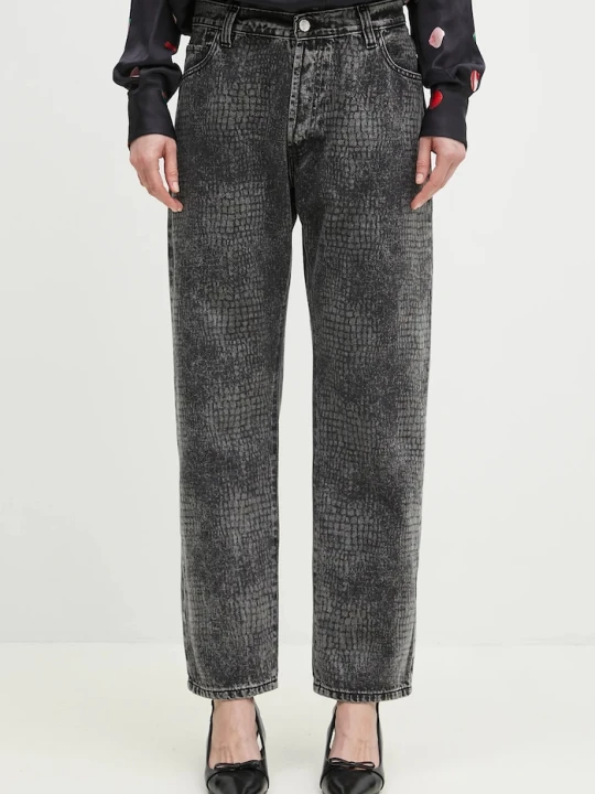 Zdjęcie produktu Aries jeansy bawełniane Lasered Croc Lilly Jean czarny