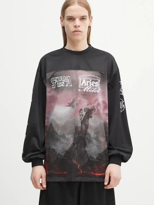 Zdjęcie produktu Aries longsleeve Ramscape Airtex LS Tee czarny