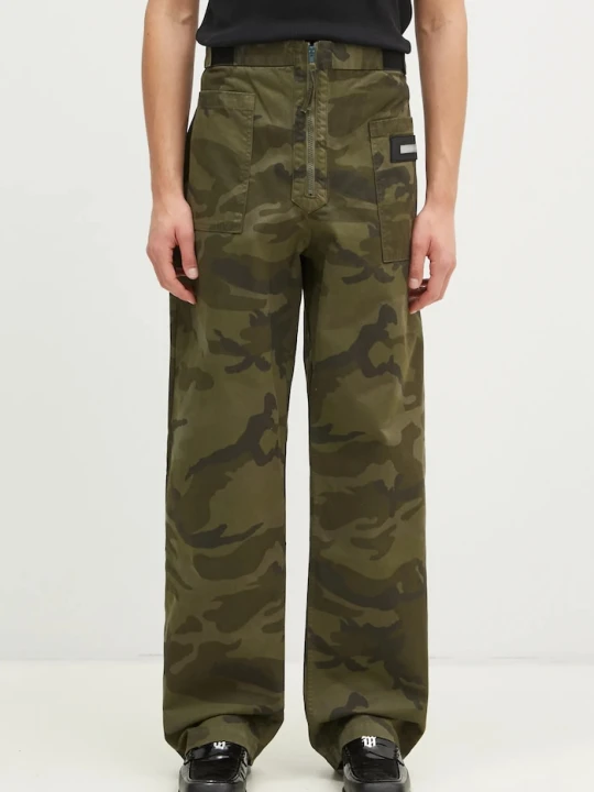 Zdjęcie produktu Aries spodnie bawełniane Camo Walking Trouser zielony