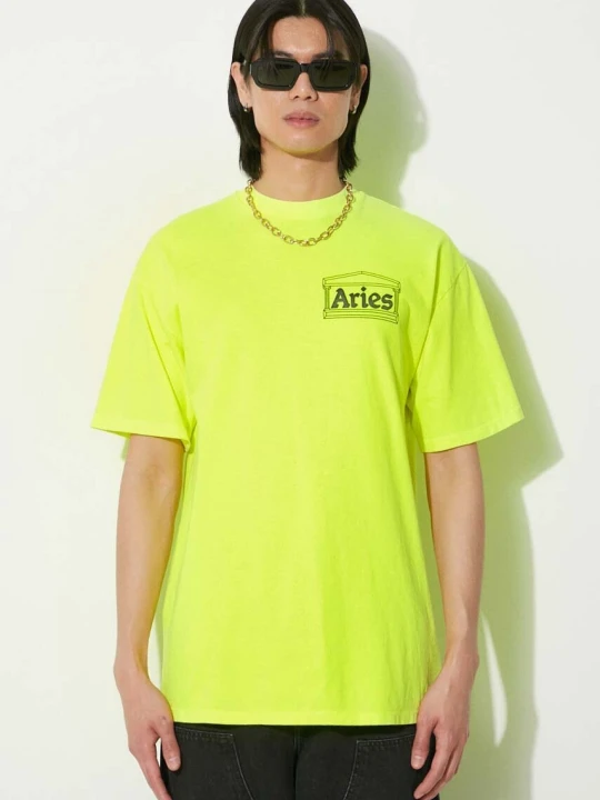 Zdjęcie produktu Aries t-shirt bawełniany Fluoro Temple SS Tee