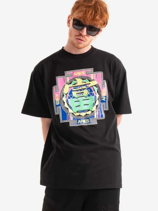 Zdjęcie produktu Aries t-shirt bawełniany Gong Temple SS Tee czarny