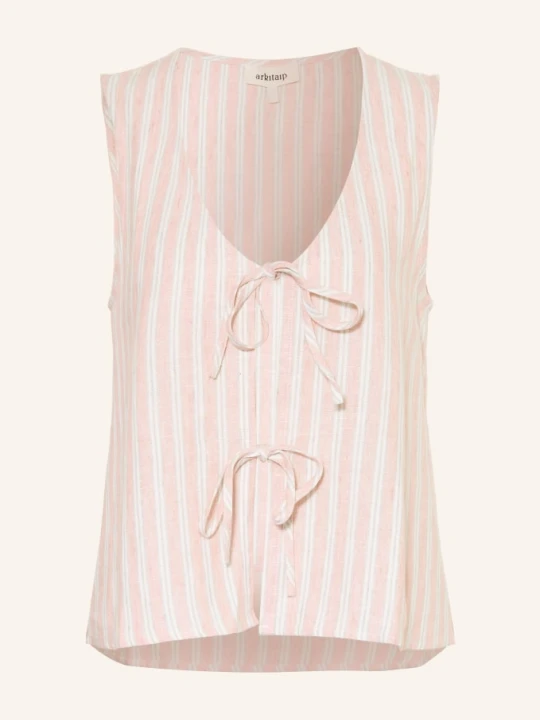 Zdjęcie produktu Arkitaip Kamizelka Lniana Camilla rosa 0089 STRIPED ROSE