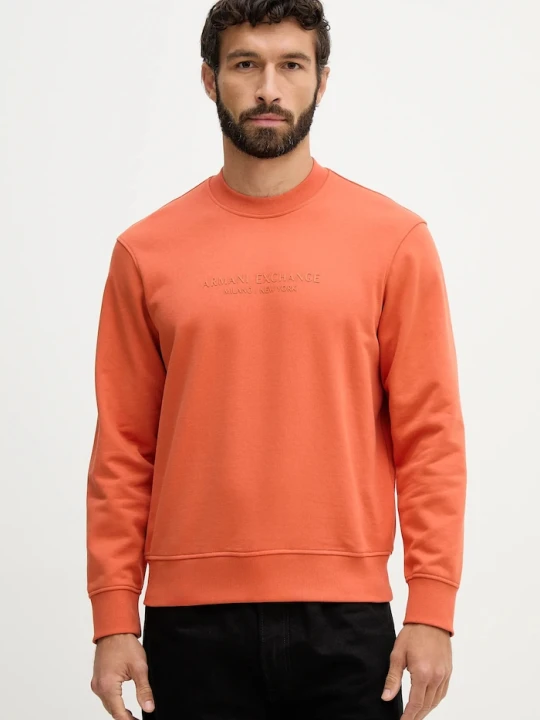 Zdjęcie produktu Armani Exchange bluza męska bawełniana pomarańczowy