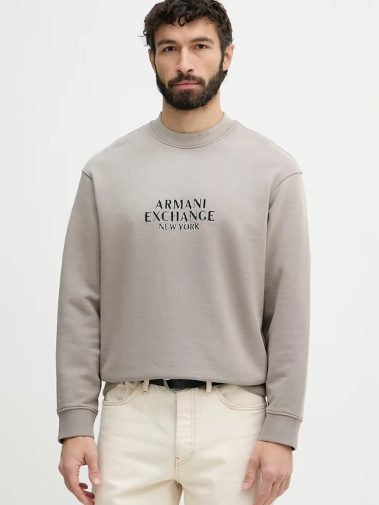 Zdjęcie produktu Armani Exchange bluza bawełniana beżowy