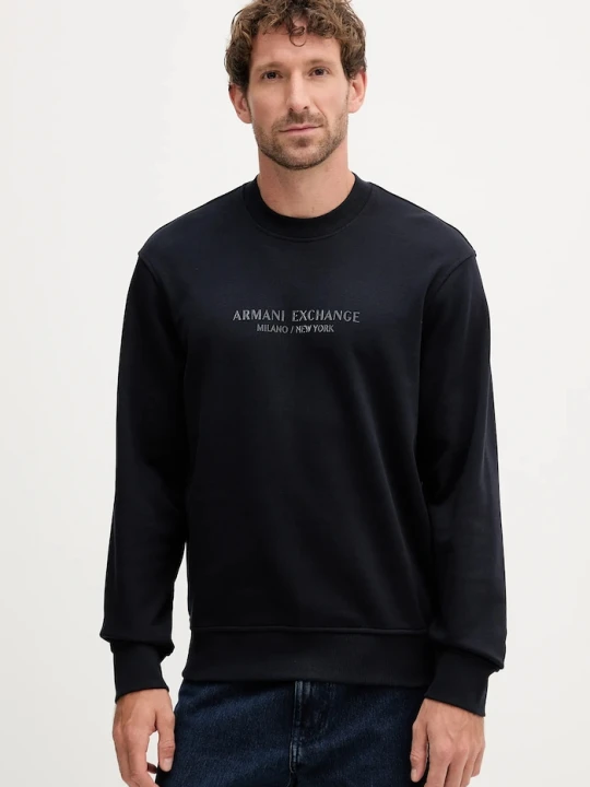 Zdjęcie produktu Armani Exchange bluza bawełniana granatowy