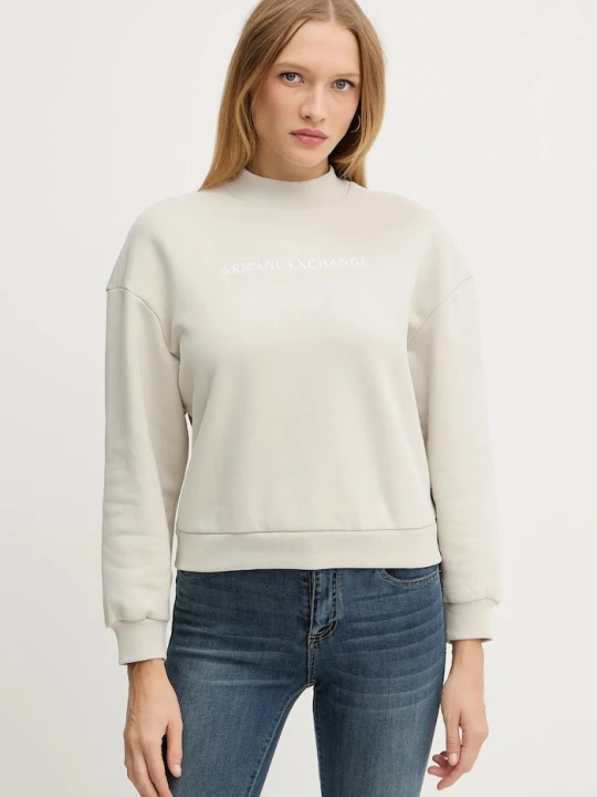 Zdjęcie produktu Armani Exchange bluza bawełniana beżowy