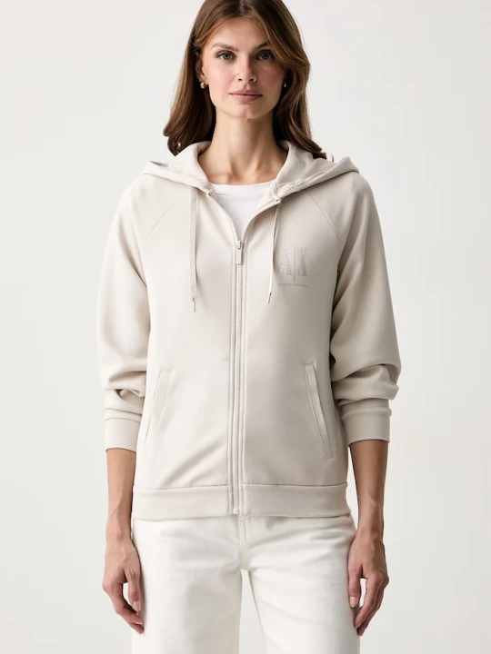 Zdjęcie produktu Armani Exchange bluza damska z wiskozą beżowy