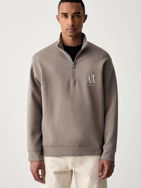Zdjęcie produktu Armani Exchange bluza męska z bawełną brązowy