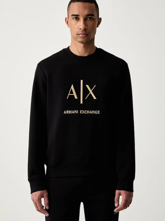Zdjęcie produktu Armani Exchange bluza męska z bawełną czarny