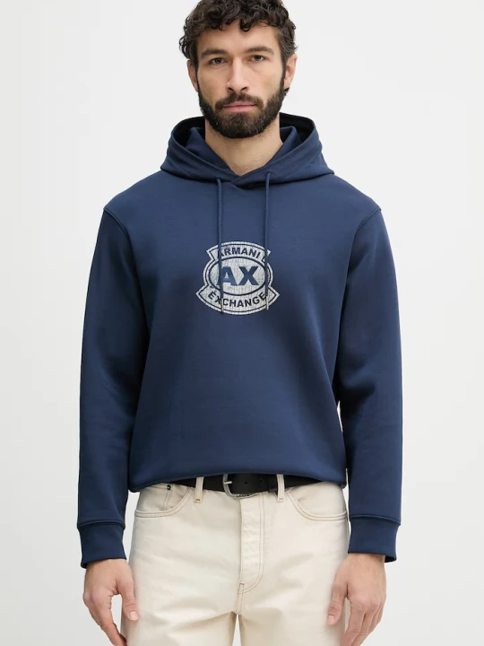 Zdjęcie produktu Armani Exchange bluza z kapturem męska granatowy