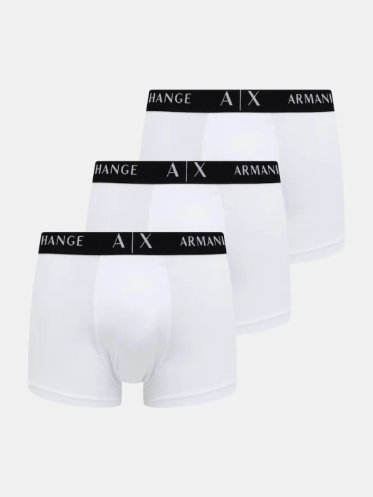 Zdjęcie produktu Armani Exchange bokserki dopasowane męskie z bawełną 3-pack biały
