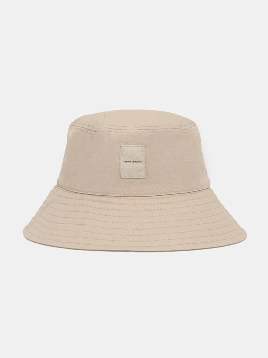 Zdjęcie produktu Armani Exchange bucket hat damska bawełniana beżowy