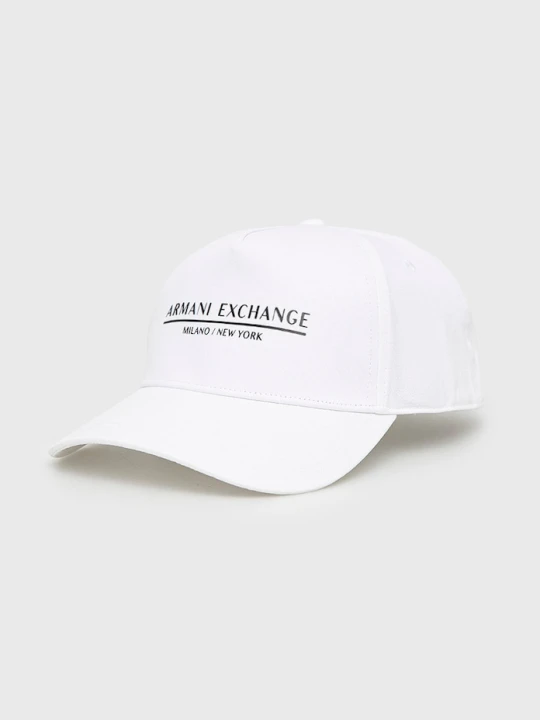 Zdjęcie produktu Armani Exchange czapka bawełniana biały
