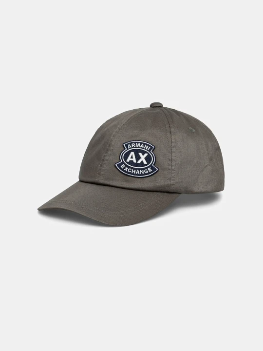 Zdjęcie produktu Armani Exchange czapka bejsbolówka męska bawełniana zielony